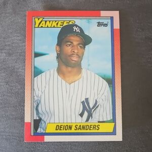 1990 Topps #61 Yankees-Deion Sanders Rookie Card